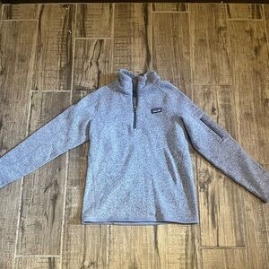 Patagonia Girls Better Sweater 1/4 Quarter Zip Smokey Grey Sz Medium Size 12
